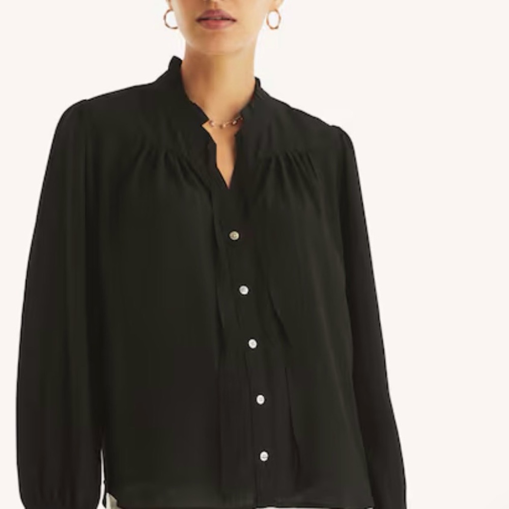 Chic Black Button Down Women's Shirt